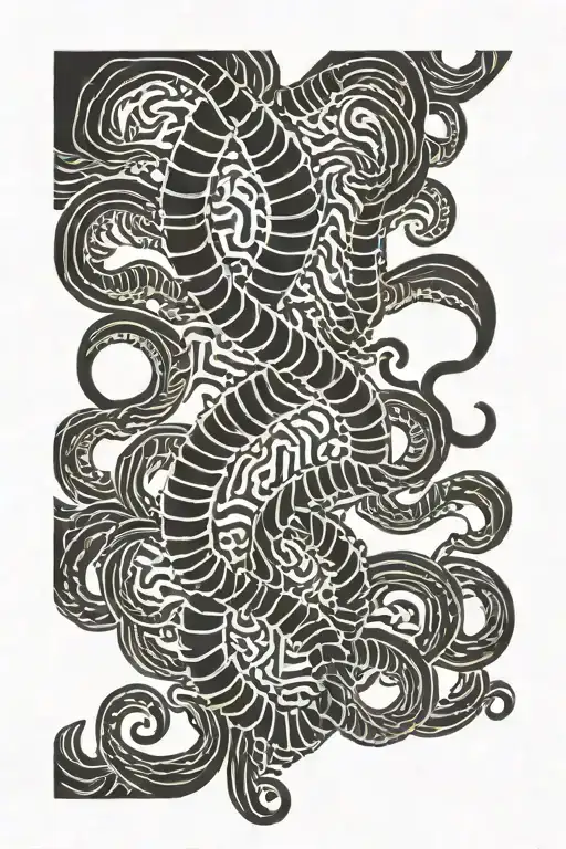 Unknown Pleasures Tattoo In Woodcut Style