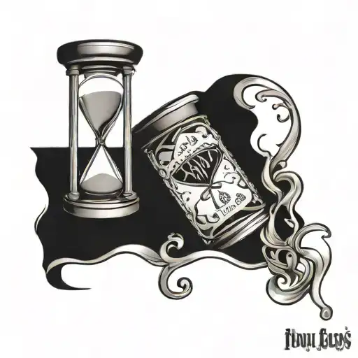 Hour Glass With Money Bag