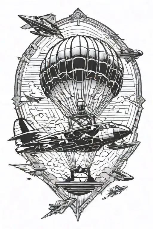 Parachute And Top Gun