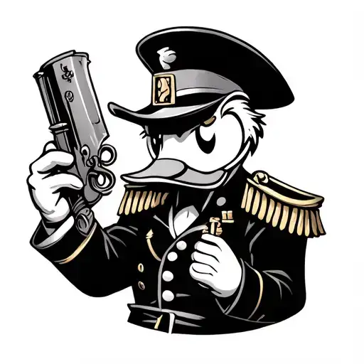 Scrooge Mcduck In Military Attire