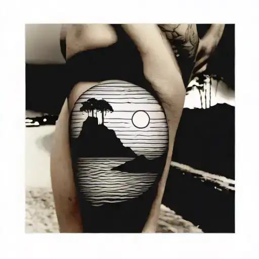 Simple Sunset Over Beach