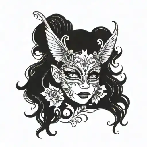 Fairy With Borderline Personality Disorder Theater Mask