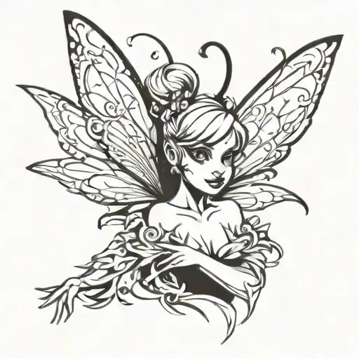 Tinkerbell With Multiple Personality Masks Emerging