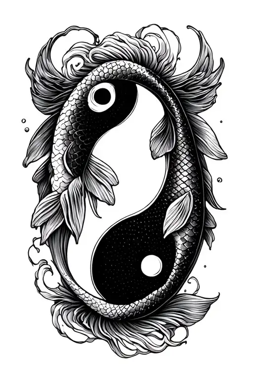 Yin Yang Koi Fish