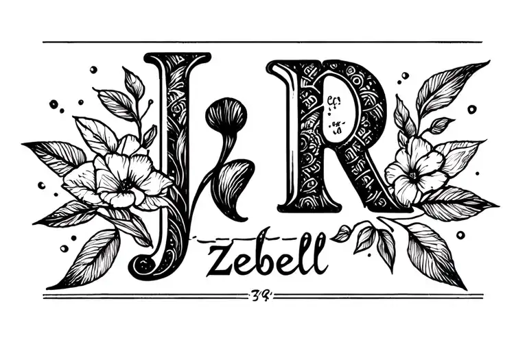 Can You Give Me A Letter Tattoo That Says Jr Zebell