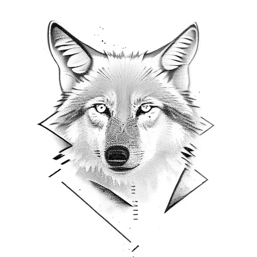 White Wolf Fighting Black Wolf