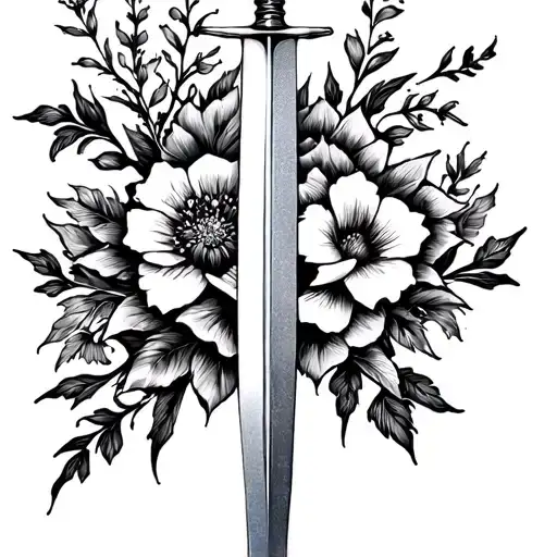 Sword And Flowers