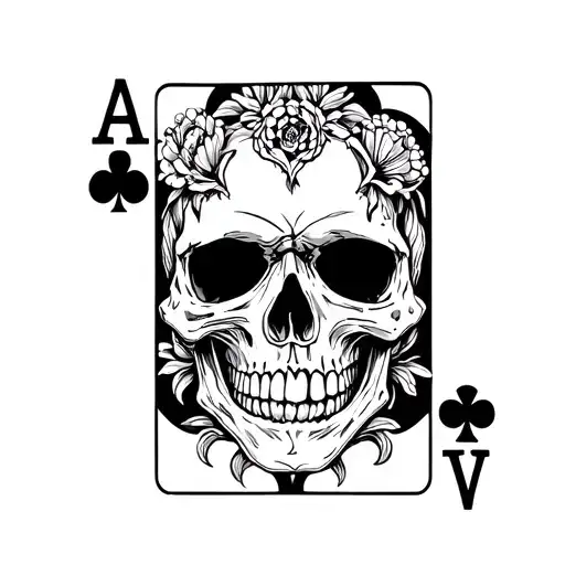 Skull And Playing Cards