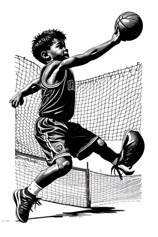 Boy Playing Basketball