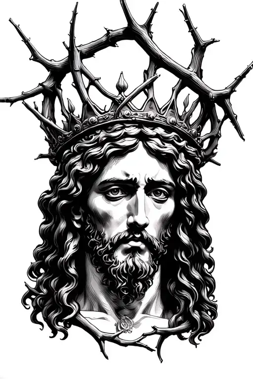 Jesus Thorn Crown Twisting Around Arm