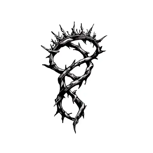 Jesus Thorn Crown Twisting Around Arm