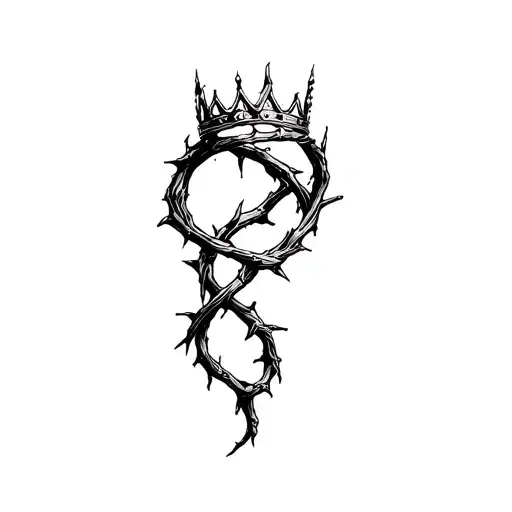 Jesus Thorn Crown Twisting Around Arm
