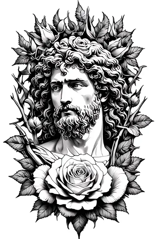 Marcus Aurelius And Roses Surrounded Thorns Coming