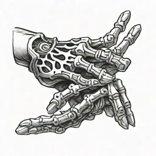 Skeleton Hand Holding
