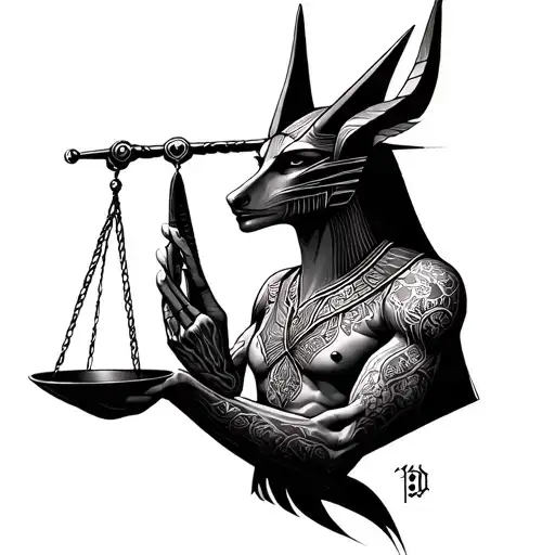 Anubis Holding The Balance