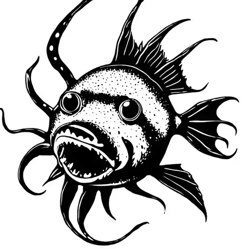 Angler Fish Swimming