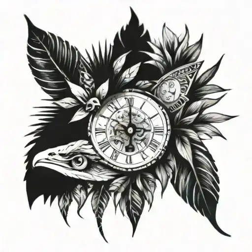Clock In The Eyes With A Jungle Theme