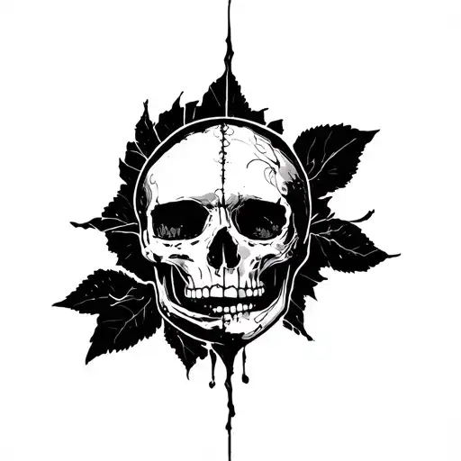 Minimalist Death Tattoo Design