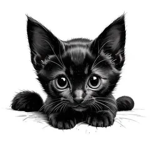 A Small Black Kitten Named Lilith Who Passed Away