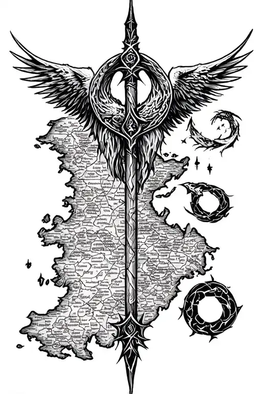 Lord Of The Rings Map With Gandal Staff