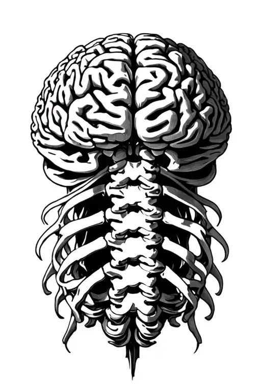 Brain Connected To Spine