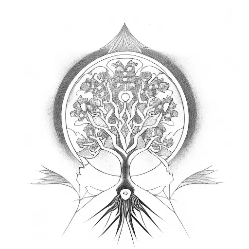 Tree Of Life Crow Spiritual Chakra