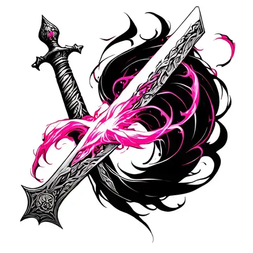 Wind Pink With Sword