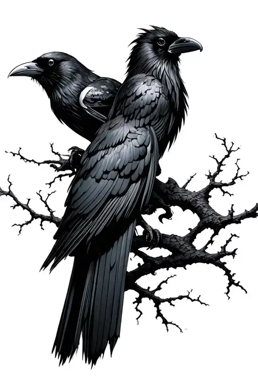 Huginn And Muninn Ravens