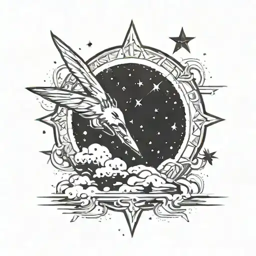 A Celestial Scene With A Shooting Star Representing Your Sister's Spirit Soaring Through The Cosmos