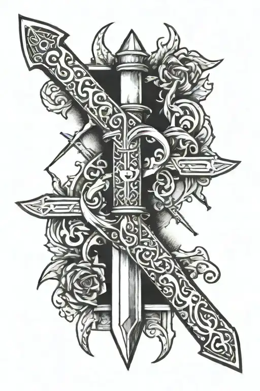 Sneak Brave Cross Knife Crossed