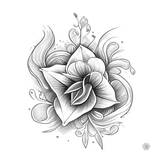 A Violet Flower With A Western Jackdaw