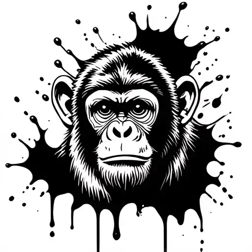 A Monkey Giving Splashes