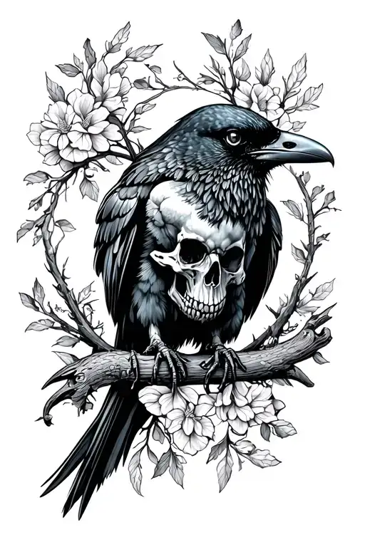 Crow And Skull