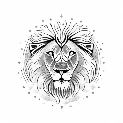 A Lion Surrounded By A Wreath Of Family Names