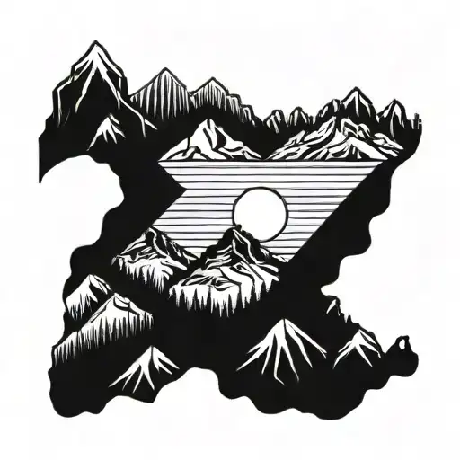 Mountains With Sunrise