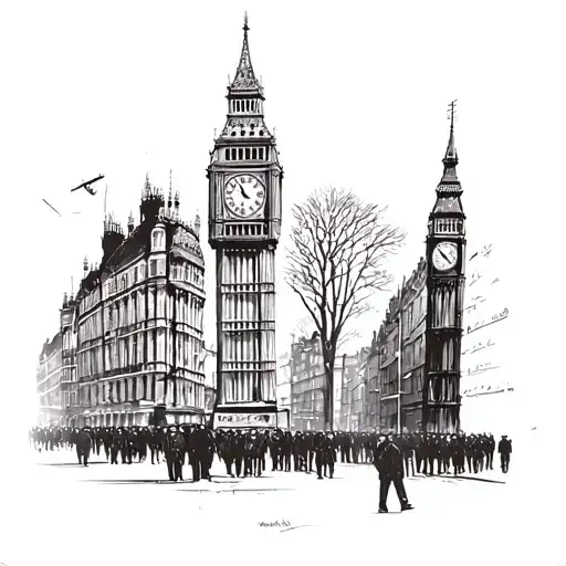1900S London Streets With London Clock And Mob Bosses