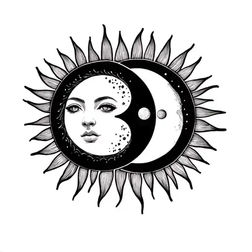 Sun And Moon Matching Tattoos Inspired