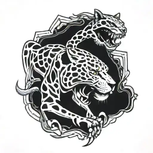 Jaguar Skeleton Clawing