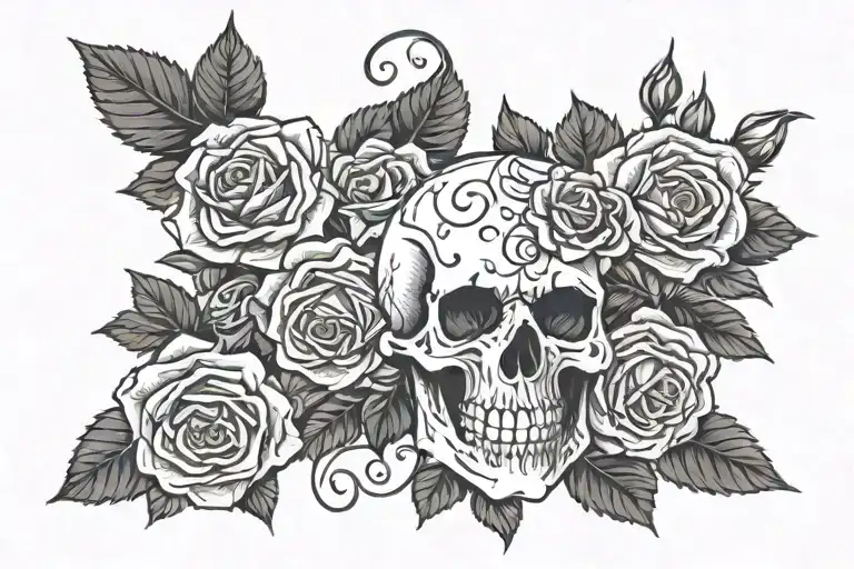 Skull And Roses