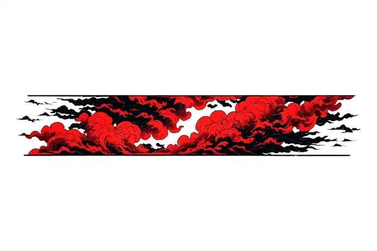 Akatsuki Red Clouds Forming The Shape