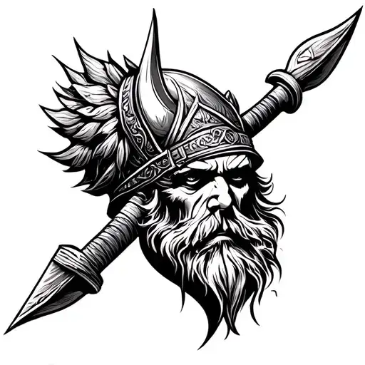 Viking Tattoo Desing For Shoulder