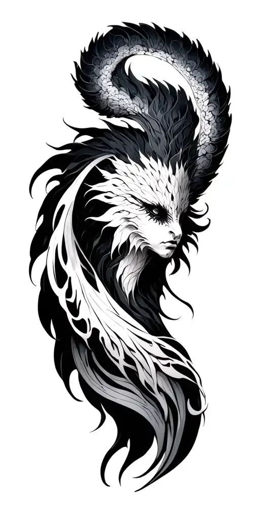 Creative Mythical Grey And Black