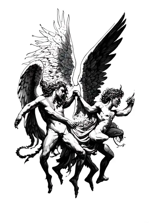 Angels Fighting Demons