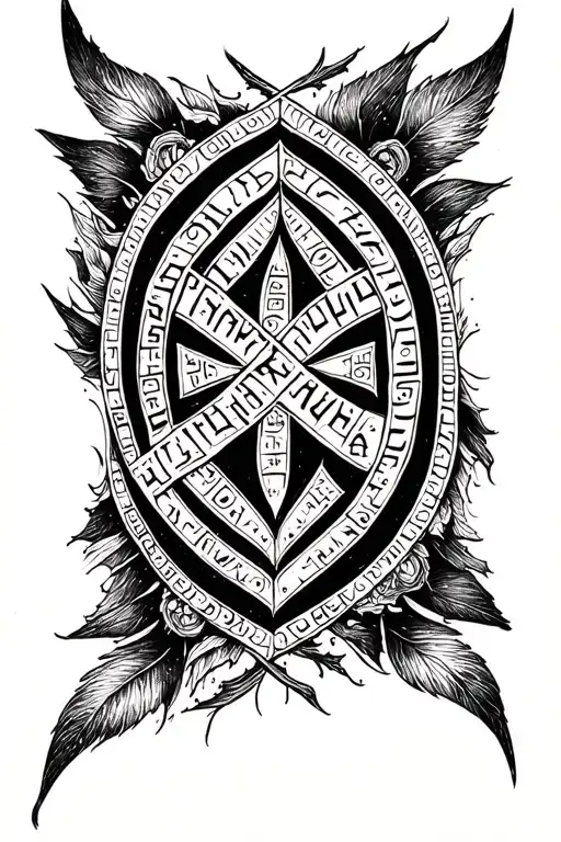 Tattoo On The Forearm In Runic Style