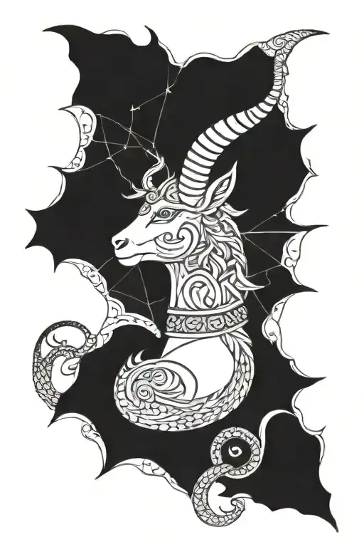 Capricorn Mandala Design