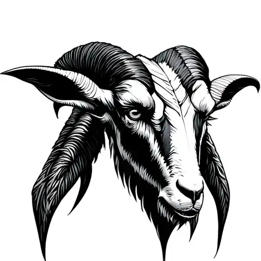 Cyber Sigilism Clips Satanic Goat Head