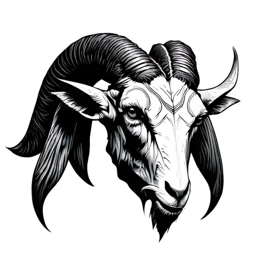 Cyber Sigilism Clips Satanic Goat Head