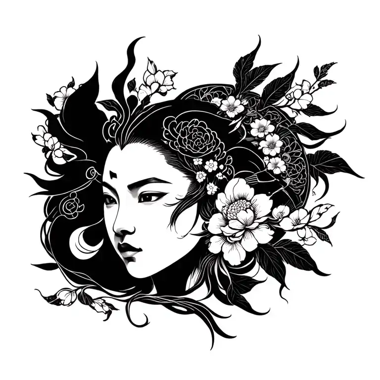 Incorporate Elements From Japanese Folklore Stories Into A Tattoo Design