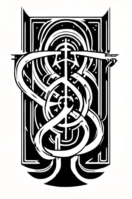 Star Wars Symbols Intertwined In A Maze