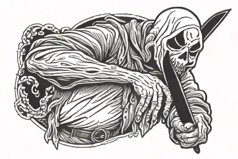 Ghostface Holding A Knife